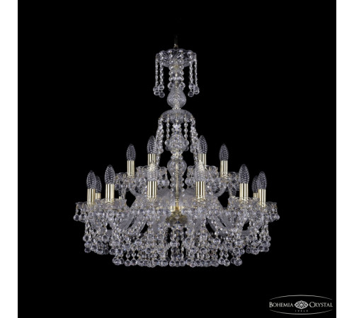 Подвесная люстра Bohemia Ivele Crystal 1409/12+6/240/XL-76 G Подвесная люстра Bohemia Ivele Crystal 1409/12+6/240/XL-76 G