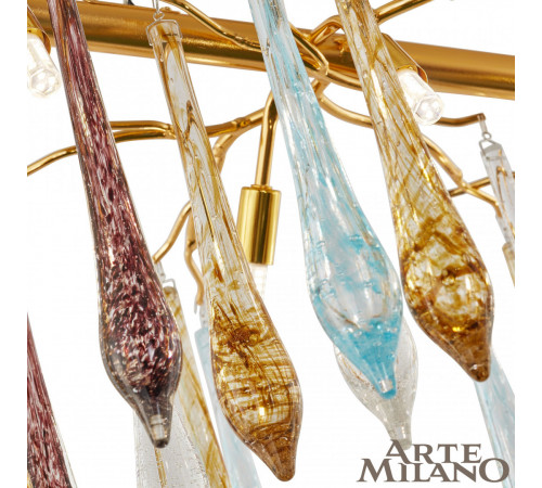 Подвесная люстра Arte Milano 500.L1200.W500.H350.G9.8 G Подвесная люстра Arte Milano 500.L1200.W500.H350.G9.8 G
