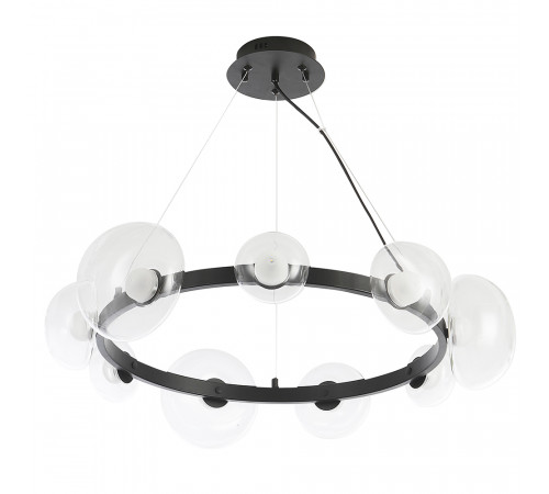 Подвесная люстра Crystal Lux BOSQUE SP9 BLACK/TRANSPARENT Подвесная люстра Crystal Lux BOSQUE SP9 BLACK/TRANSPARENT