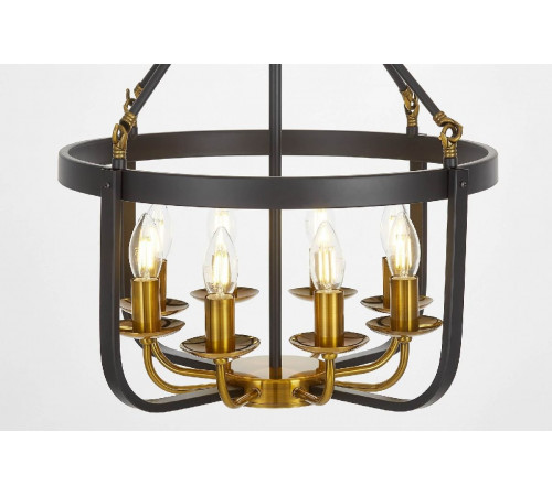 Подвесная люстра Lumina Deco Berling LDP 8024-8 BK+MD Подвесная люстра Lumina Deco Berling LDP 8024-8 BK+MD
