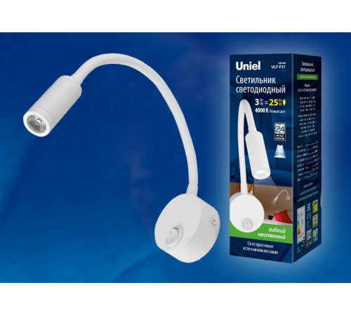 Бра (UL-00004175) Uniel ULT-F21-3W/4000K IP20 White Бра (UL-00004175) Uniel ULT-F21-3W/4000K IP20 White