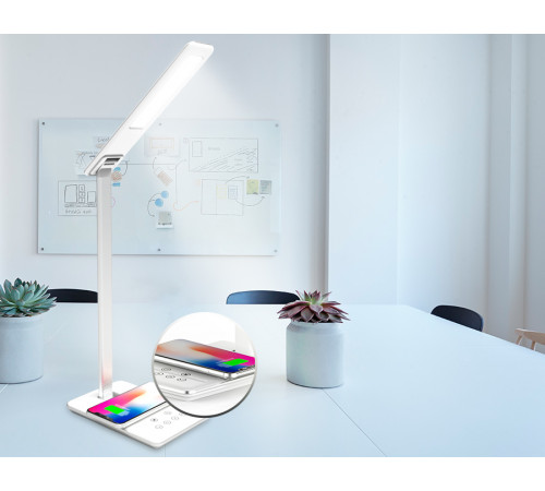 Настольная лампа с беспроводной зарядкой и USB портом Ambrella Light Desk DE581 Настольная лампа с беспроводной зарядкой и USB портом Ambrella Light Desk DE581