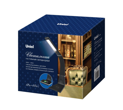 Настольная лампа (UL-00006472) Uniel TLD-565 Black/LED/360Lm/3000-6000K/Dimmer/WR Настольная лампа (UL-00006472) Uniel TLD-565 Black/LED/360Lm/3000-6000K/Dimmer/WR