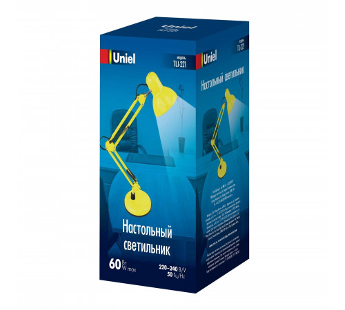 Настольная лампа (UL-00004506) Uniel TLI-221 Light Yellow E27 Настольная лампа (UL-00004506) Uniel TLI-221 Light Yellow E27