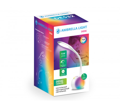 Настольная лампа с RGB подсветкой Ambrella Light Desk DE532 Настольная лампа с RGB подсветкой Ambrella Light Desk DE532