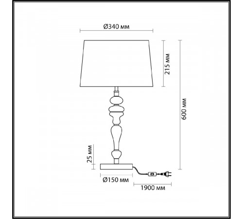 Настольная лампа Odeon Light Homi 5040/1T