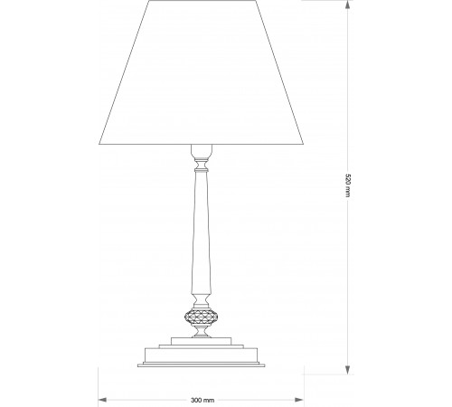 Настольная лампа Kutek San Marino Lampshade SAN-LG-1(P/A)CR Настольная лампа Kutek San Marino Lampshade SAN-LG-1(P/A)CR