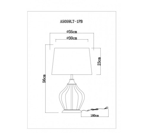 Настольная лампа ARTE Lamp A5059LT-1PB Настольная лампа ARTE Lamp A5059LT-1PB