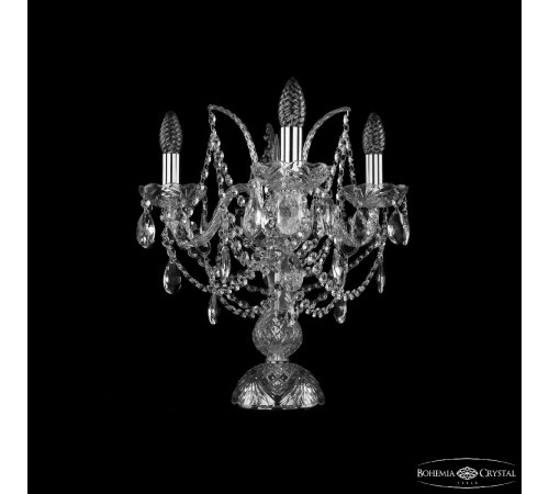 Настольная лампа Bohemia Ivele Crystal 1411L/3/141-39 Ni