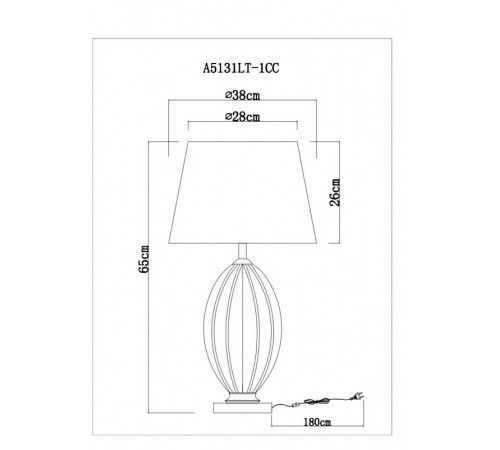 Настольная лампа ARTE Lamp A5131LT-1CC Настольная лампа ARTE Lamp A5131LT-1CC
