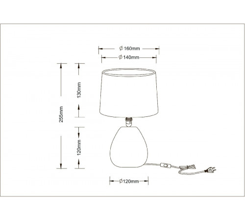 Настольная лампа Arte Lamp Wurren A5016LT-1WH
