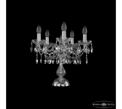 Настольная лампа Bohemia Ivele Crystal 1413L/5/141-39 Ni Настольная лампа Bohemia Ivele Crystal 1413L/5/141-39 Ni