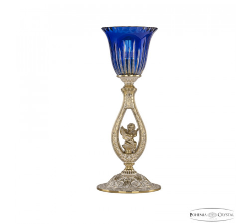 Настольная лампа Bohemia Ivele Crystal Florence 71400L/15 GW P2 Clear-Blue/H-1K FA1S Настольная лампа Bohemia Ivele Crystal Florence 71400L/15 GW P2 Clear-Blue/H-1K FA1S