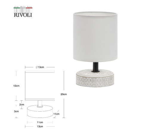 Настольная лампа Rivoli Eleanor 7070-501 Б0057269 Настольная лампа Rivoli Eleanor 7070-501 Б0057269