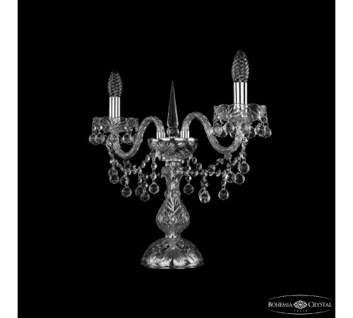 Настольная лампа Bohemia Ivele Crystal 1409L/2/141-39 Ni