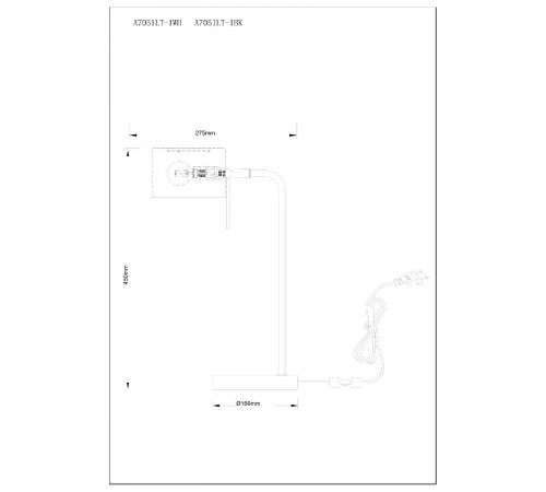 Настольная лампа Arte Lamp Sebastian A7051LT-1BK Настольная лампа Arte Lamp Sebastian A7051LT-1BK