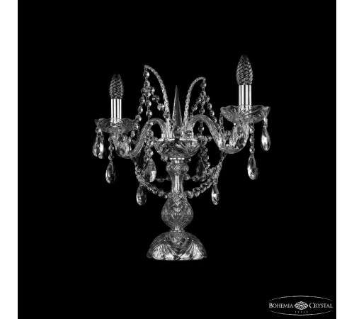 Настольная лампа Bohemia Ivele Crystal 1411L/2/141-39 Ni Настольная лампа Bohemia Ivele Crystal 1411L/2/141-39 Ni