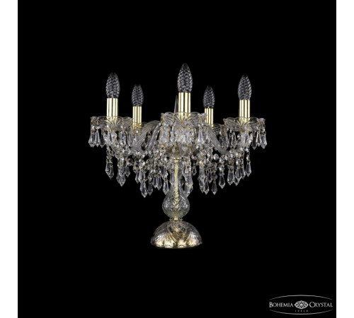 Настольная лампа Bohemia Ivele Crystal 1403L/5/141-39 G Настольная лампа Bohemia Ivele Crystal 1403L/5/141-39 G