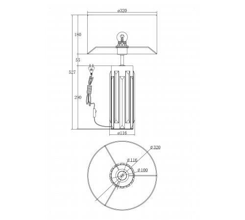 Настольная лампа Maytoni Muse MOD304TL-01CH