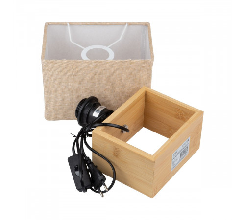 Настольная лампа Uniel UML-B401 E27 LIGHT GREY/WOOD UL-00010956