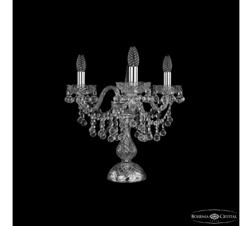 Настольная лампа Bohemia Ivele Crystal 1409L/3/141-39 Ni Настольная лампа Bohemia Ivele Crystal 1409L/3/141-39 Ni