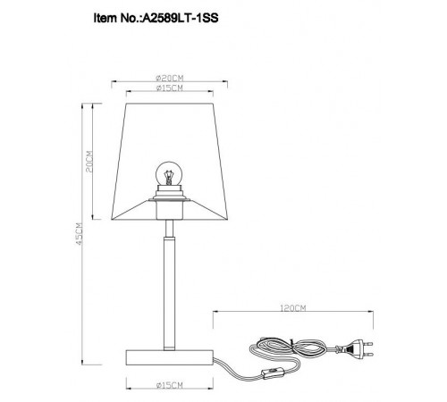 Настольная лампа Arte Lamp RODOS A2589LT-1SS Настольная лампа Arte Lamp RODOS A2589LT-1SS