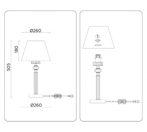 Настольная лампа Ambrella Light High Light Heigh Light LH71027 Настольная лампа Ambrella Light High Light Heigh Light LH71027