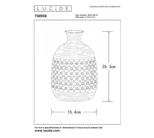 Настольная лампа Lucide Tiesse 13534/26/31 Настольная лампа Lucide Tiesse 13534/26/31