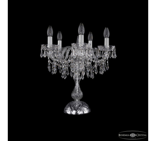 Настольная лампа Bohemia Ivele Crystal 1403L/5/141-47 Ni Настольная лампа Bohemia Ivele Crystal 1403L/5/141-47 Ni