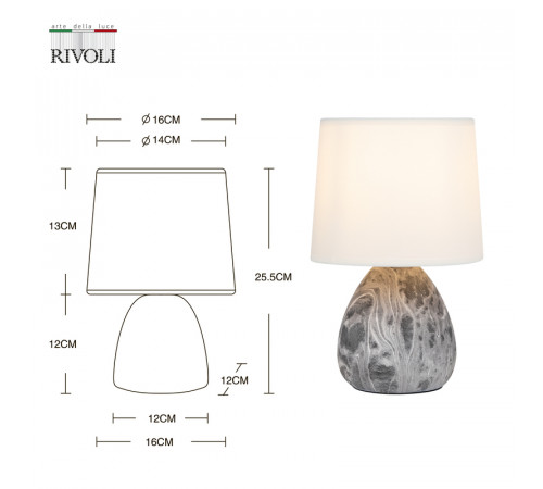 Настольная лампа Rivoli Damaris 7037-501 Б0053456 Настольная лампа Rivoli Damaris 7037-501 Б0053456