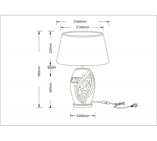 Настольная лампа Arte Lamp Ruby A4064LT-1BR Настольная лампа Arte Lamp Ruby A4064LT-1BR