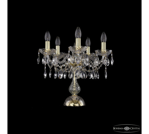 Настольная лампа Bohemia Ivele Crystal 1413L/5/141-39 G Настольная лампа Bohemia Ivele Crystal 1413L/5/141-39 G