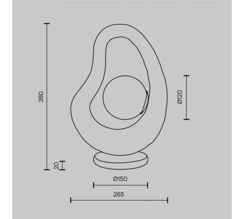 Настольная лампа Maytoni Opus MOD380TL-01GR Настольная лампа Maytoni Opus MOD380TL-01GR