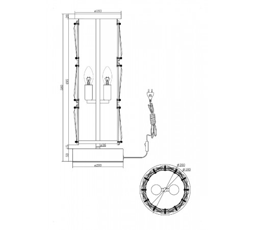 Настольная лампа Maytoni Puntes MOD043TL-02G Настольная лампа Maytoni Puntes MOD043TL-02G