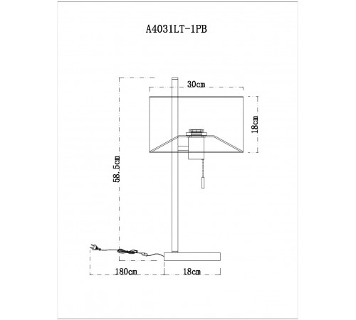 Настольная лампа Arte Lamp Proxima A4031LT-1PB Настольная лампа Arte Lamp Proxima A4031LT-1PB