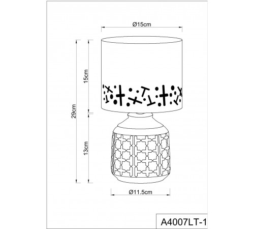 Настольная лампа Arte Lamp Bunda A4007LT-1GY Настольная лампа Arte Lamp Bunda A4007LT-1GY