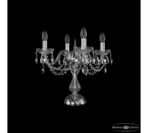 Настольная лампа Bohemia Ivele Crystal 1402L/4/141-39 Ni Настольная лампа Bohemia Ivele Crystal 1402L/4/141-39 Ni