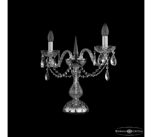 Настольная лампа Bohemia Ivele Crystal 1402L/2/141-39 Ni Настольная лампа Bohemia Ivele Crystal 1402L/2/141-39 Ni
