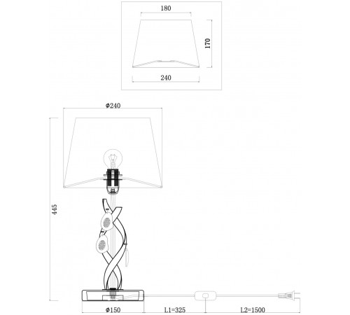 Настольная лампа Freya Monique FR2001TL-01G