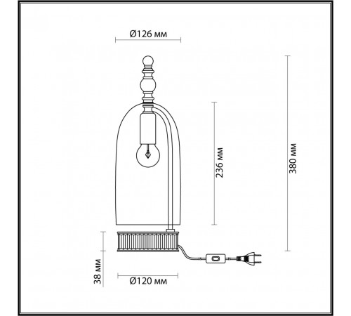 Настольная лампа Odeon Light Bell 4892/1T Настольная лампа Odeon Light Bell 4892/1T