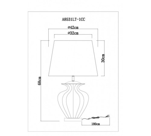 Настольная лампа ARTE Lamp A8531LT-1CC Настольная лампа ARTE Lamp A8531LT-1CC
