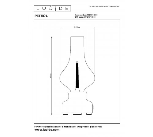 Настольная лампа Lucide Jason 74516/02/30 Настольная лампа Lucide Jason 74516/02/30