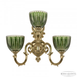 Бра Bohemia Ivele Crystal Verona 7203B16/2+1/210 G P1 U Clear-Green/H-1K