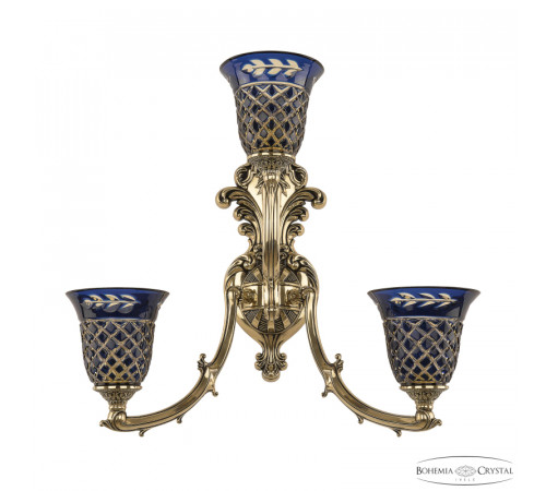 Бра Bohemia Ivele Crystal Verona 7211B15/2+1/210 GB P2 U Amber-Blue/H-1J