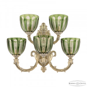 Бра Bohemia Ivele Crystal Florence 7109B16/3+2/210 GW P1 U Clear-Green/H-1H