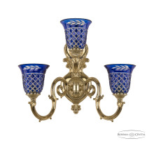 Бра Bohemia Ivele Crystal Verona 7203B16/2+1/210 G P2 U Clear-Blue/H-1J