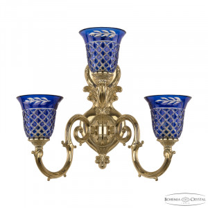 Бра Bohemia Ivele Crystal Verona 7203B16/2+1/210 G P2 U Clear-Blue/H-1J