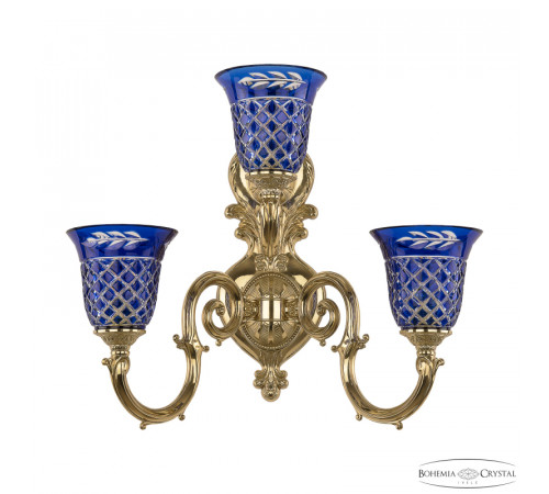 Бра Bohemia Ivele Crystal Verona 7203B16/2+1/210 G P2 U Clear-Blue/H-1J