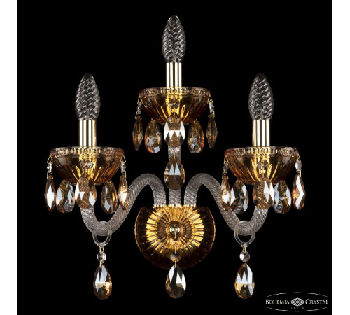Бра Bohemia Ivele Crystal 5417B/2+1/165 G Amber/M-1G K721 Бра Bohemia Ivele Crystal 5417B/2+1/165 G Amber/M-1G K721