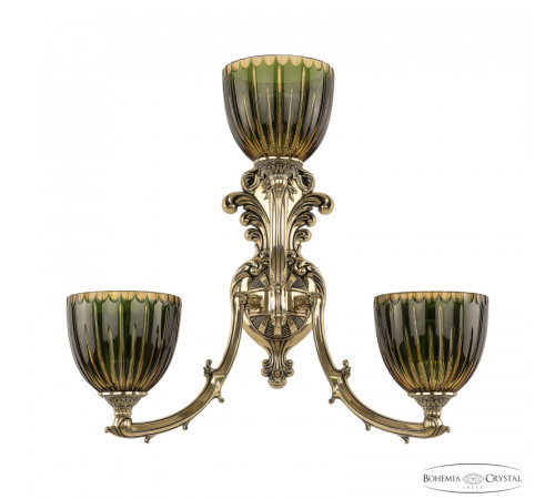 Бра Bohemia Ivele Crystal Verona 7211B15/2+1/210 GB P1 U Amber-Green/H-1K